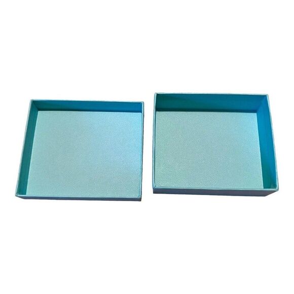 Tiffany & Co Empty Jewelry Box And Case 4”x3.5” Gift Set Suede Pouch Necklace - Picture 9 of 12